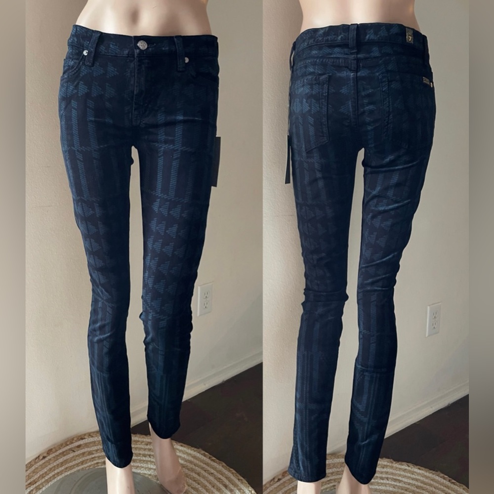 NWT 7 FOR ALL MANKIND JEANS SKINNY VELVET Size 26